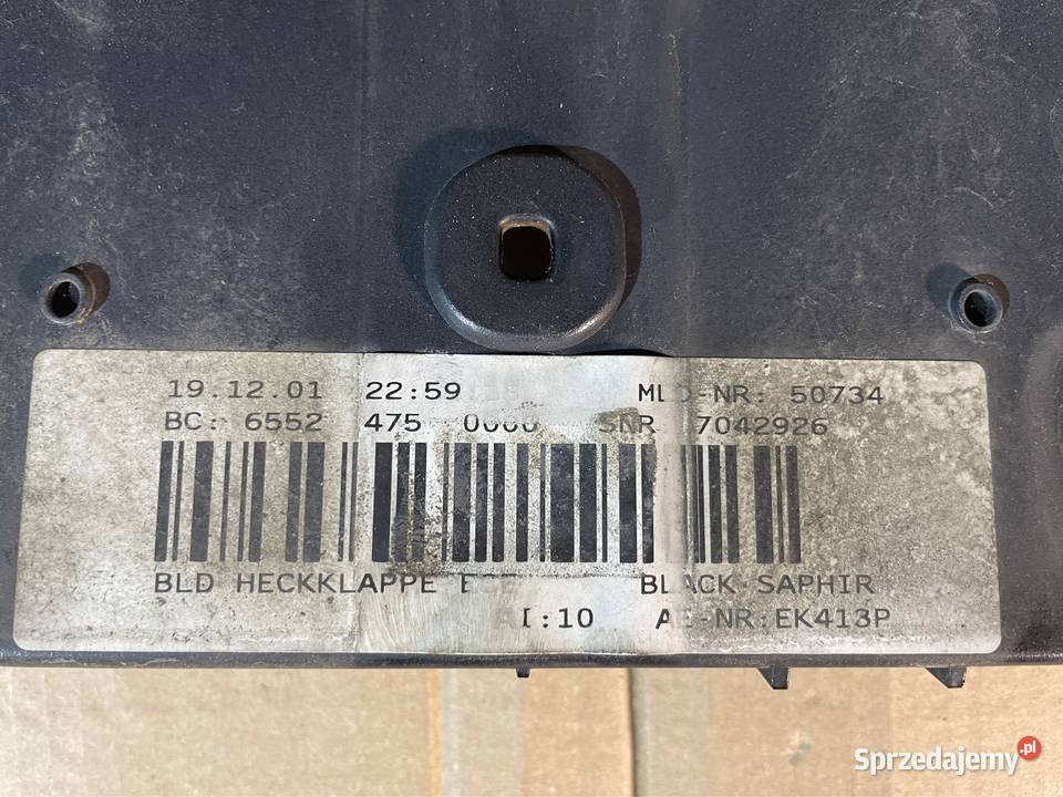 Blenda klapy tył 7042926 bmw 7 e65 e66 Europa Karoseria Szczecin