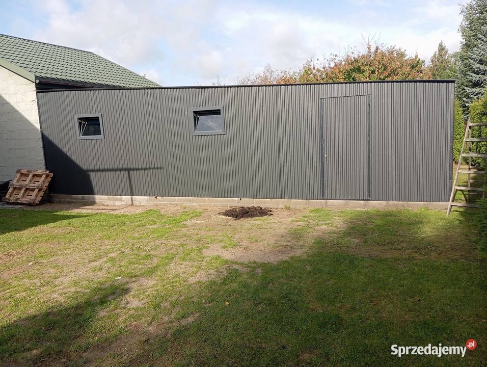 Garaż Blaszany o wymiarach 8x5m z dachem Staszów