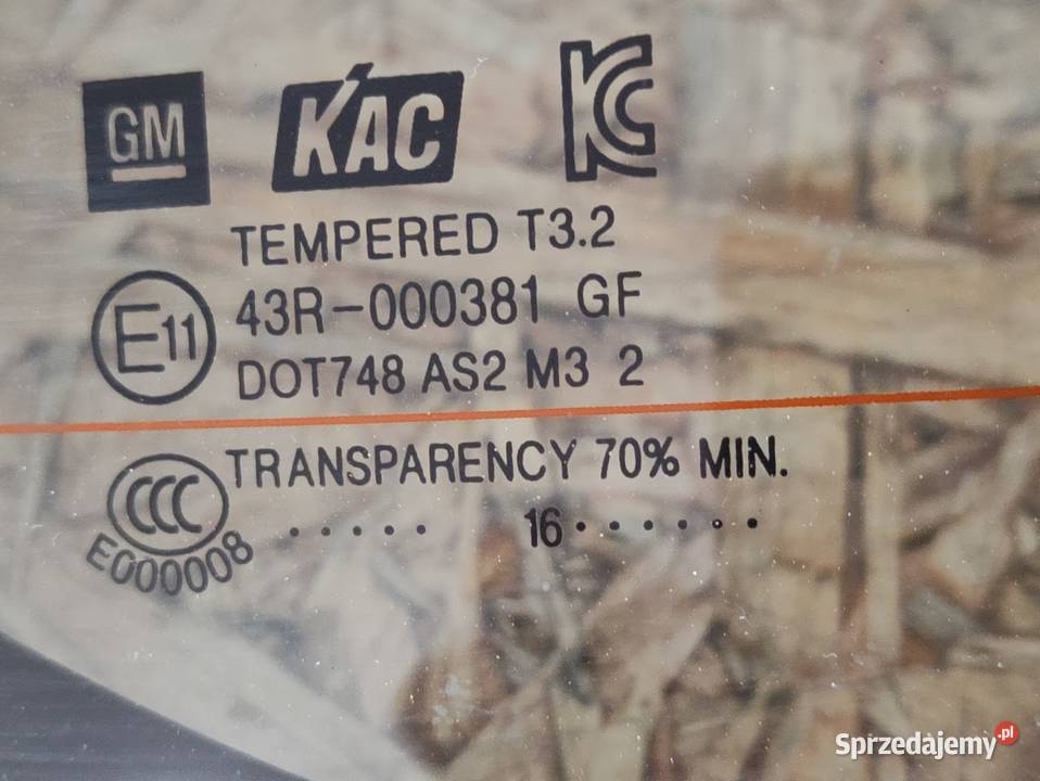 Szyba Klapy Bagażnika Opel Karl 2016 43R000381G Pleszew
