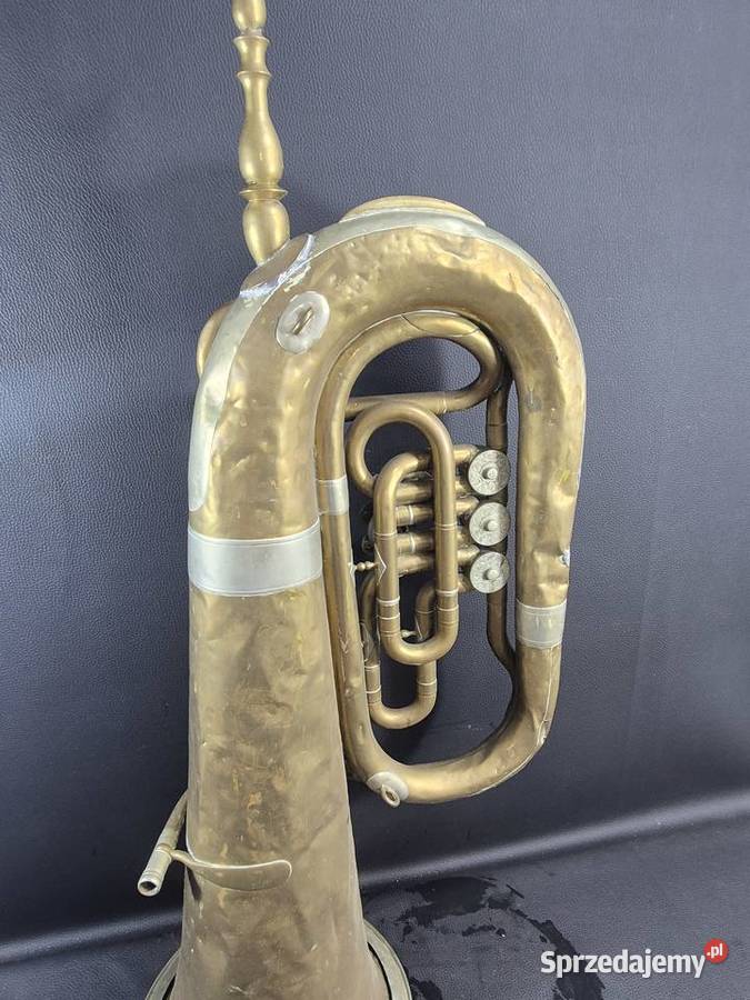 stary mosiężny instrument dęty blaszany Poddębice sprzedam