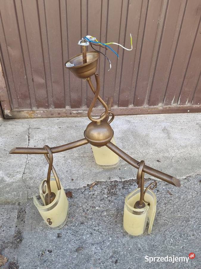 Żyrandol retro 3ramienny vintage 145 mazowieckie Płock sprzedam