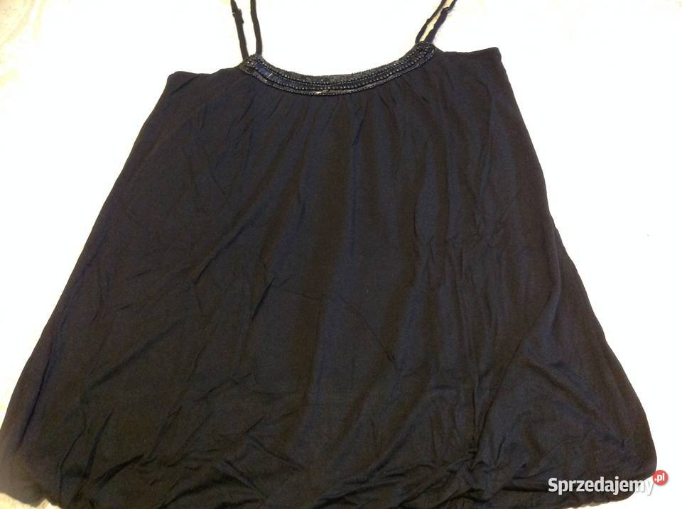 Top Bluzka Czarna Damska ATMOSPHERE S NOWA bez rękawa Nowa Sól