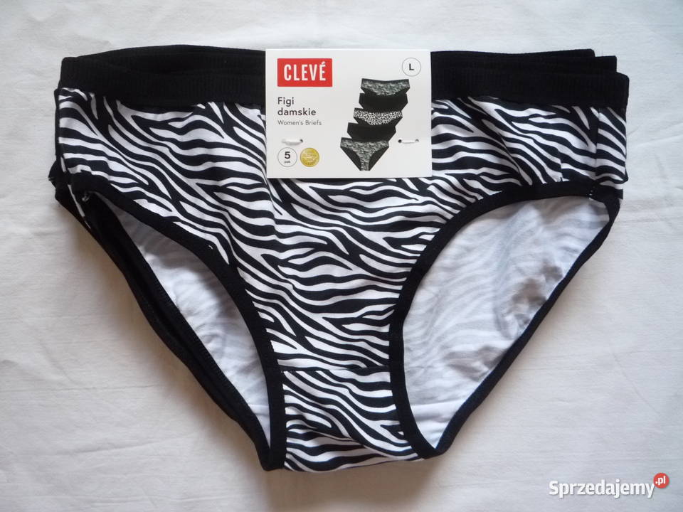 5 sztuk Cleve M38 L40 Figi damskie majtki Czarne