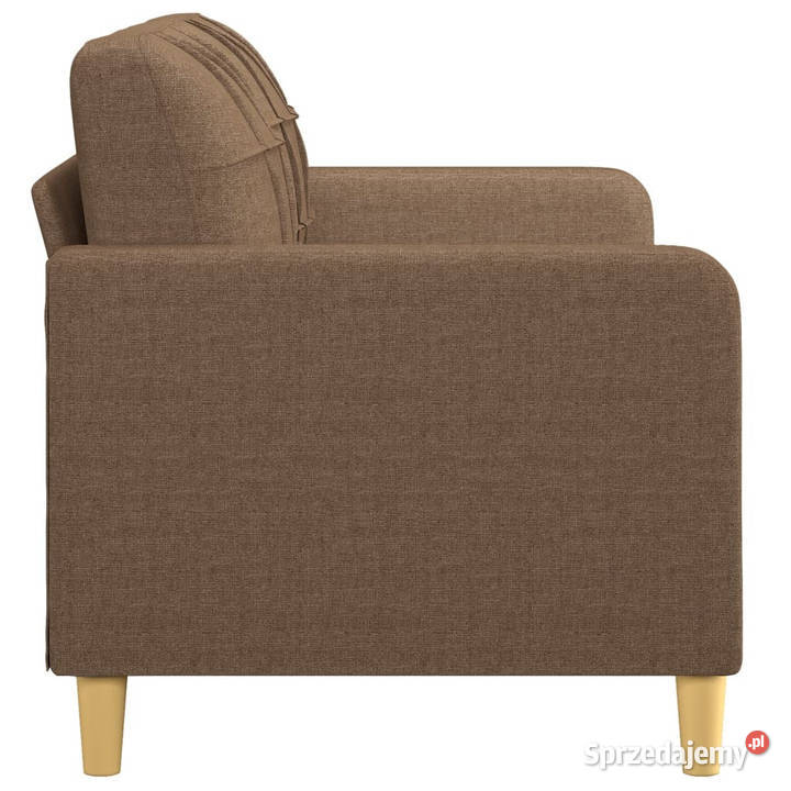 Sofa 2osobowa brązowa 140 tapicerowana tkaniną Warszawa
