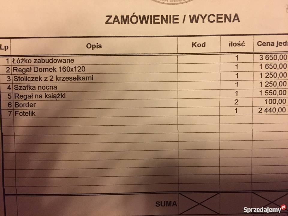 Piękny komplet mebli dziewczynki Łomianki