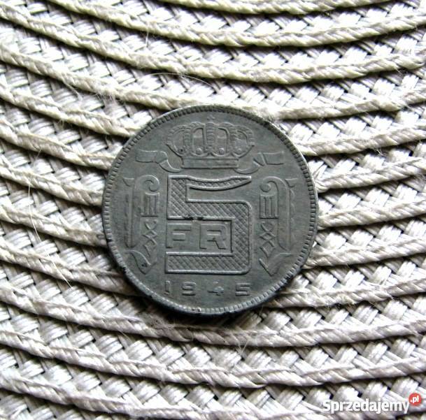 Belges 5 Franków 1945rCynkŁadna Kalisz