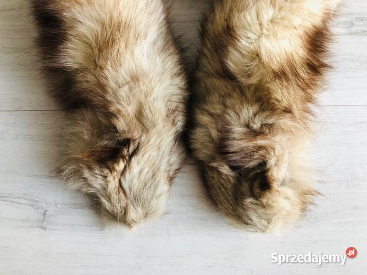 Szalik kożuszek kołnierz z lisa prawdziwe futro Uniseks