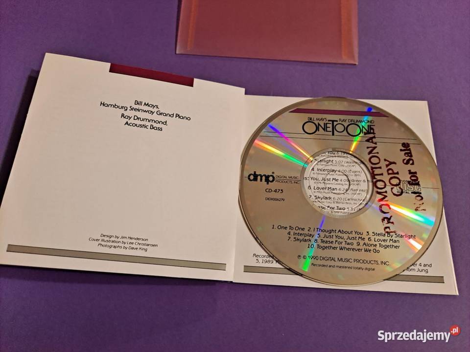 Bill Mays Ray Drummond One To One CD Promo USA małopolskie