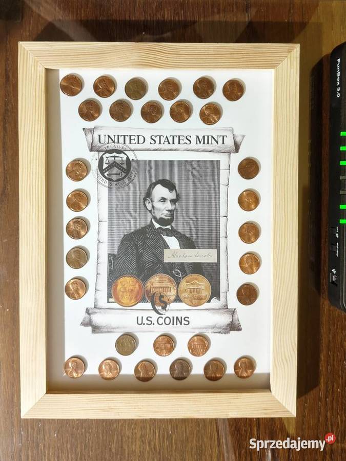 1 cent USA monety w Ramce FOLDER