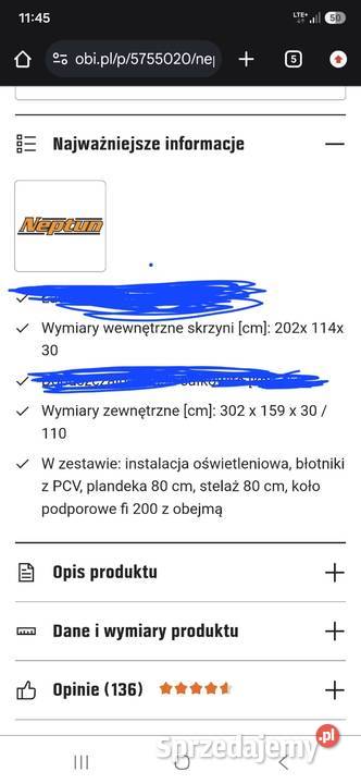 Przyczepka samochodowa n7 202 ptd Świecie