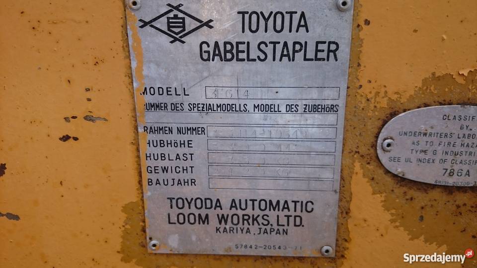 TOYOTA 3FG14 BENZYNAGAZ DODATKOWA HYDRAULIKA