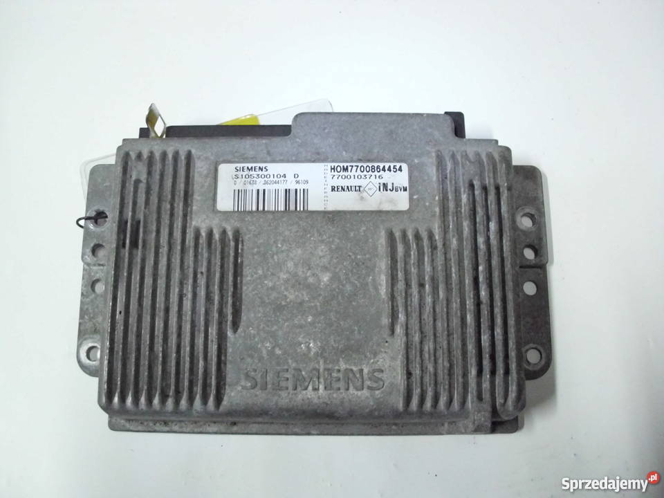 Komputer silnika RENAULT 7700864454 S105300104D komputery dolnośląskie Lubin sprzedam