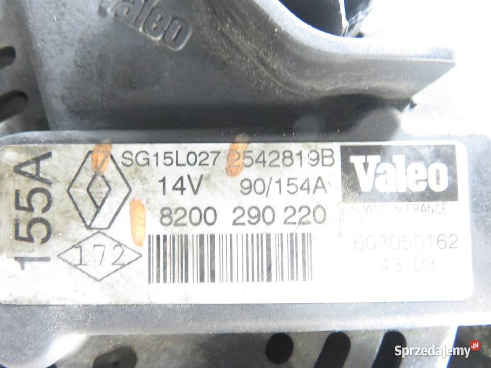 ALTERNATOR RENAULT SCENIC II 19 DCI F9Q 812 małopolskie sprzedam