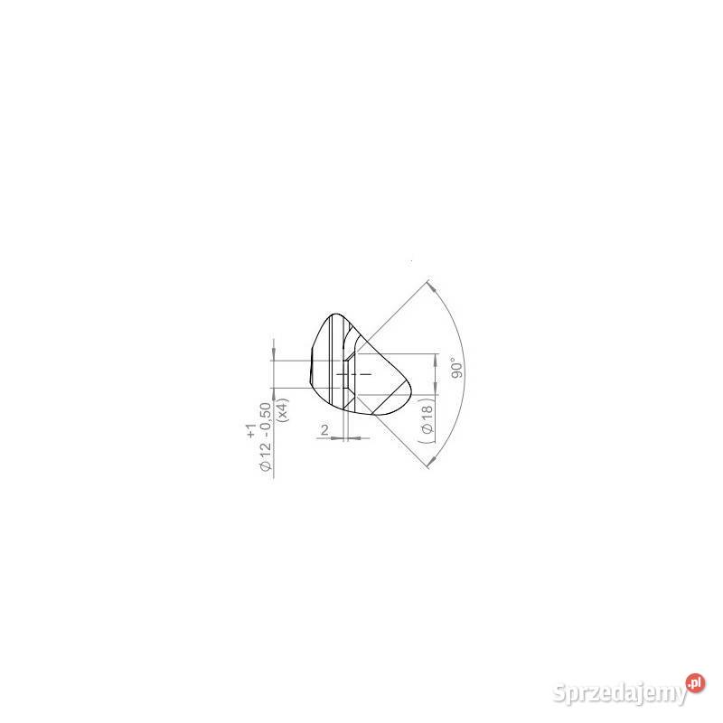 Talerz zębaty 440 mm 4 otworowy grubość 5 mm typ małopolskie Kamionna