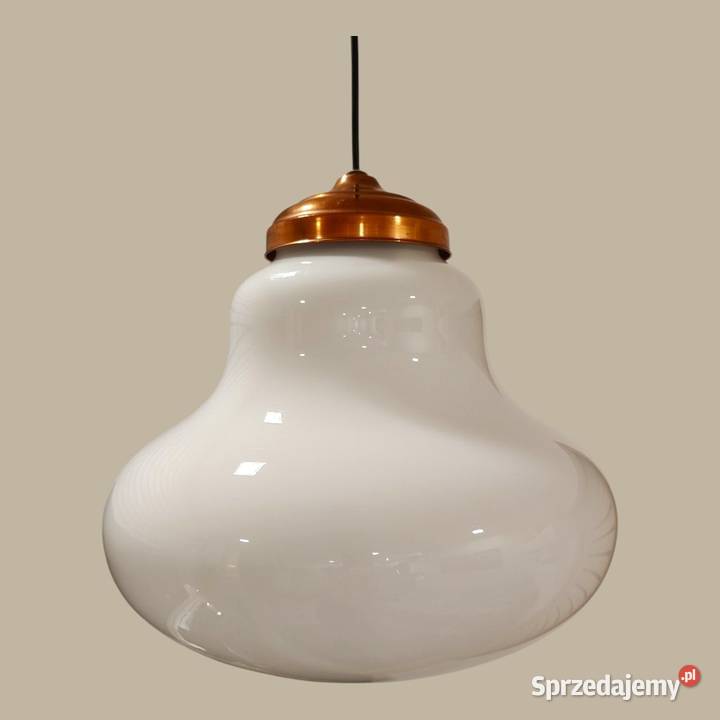 Lampa Vintage Space Age z lat 60 szkło opalowe Lampy wiszące Kalisz