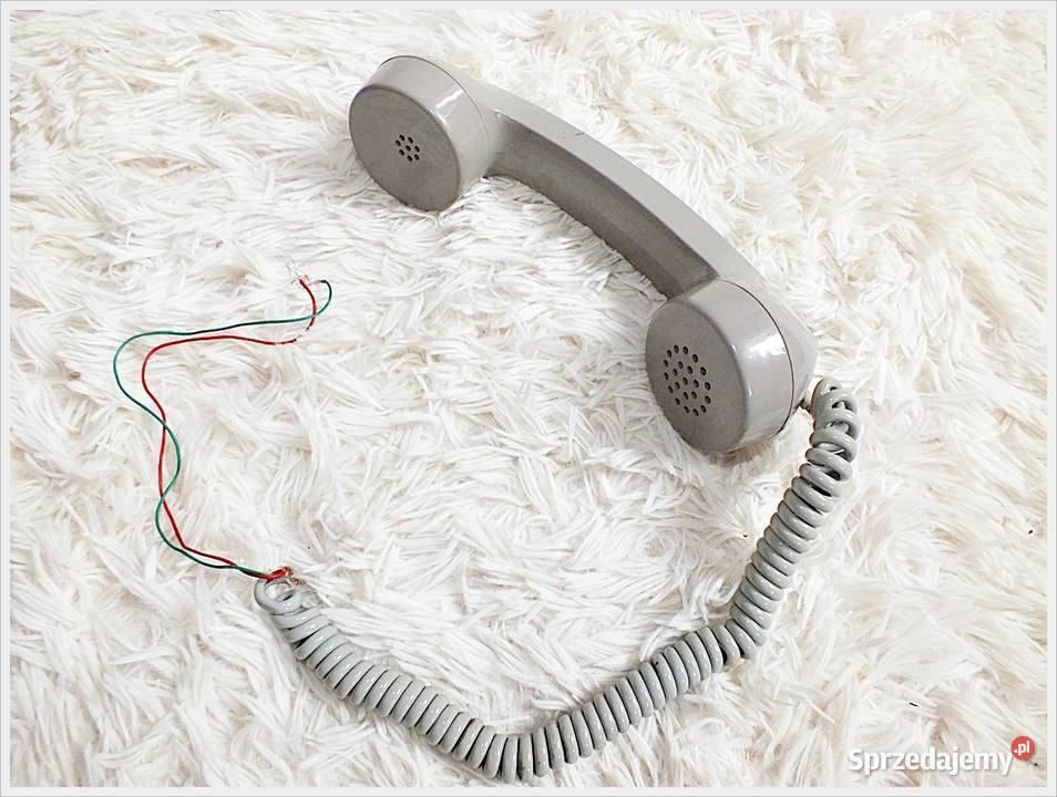 Słuchawka telefoniczna z czasów PRLu kolor szary Żary sprzedam