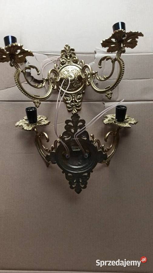 Kinkiety mosiądz dwie sztuki mazowieckie Warszawa