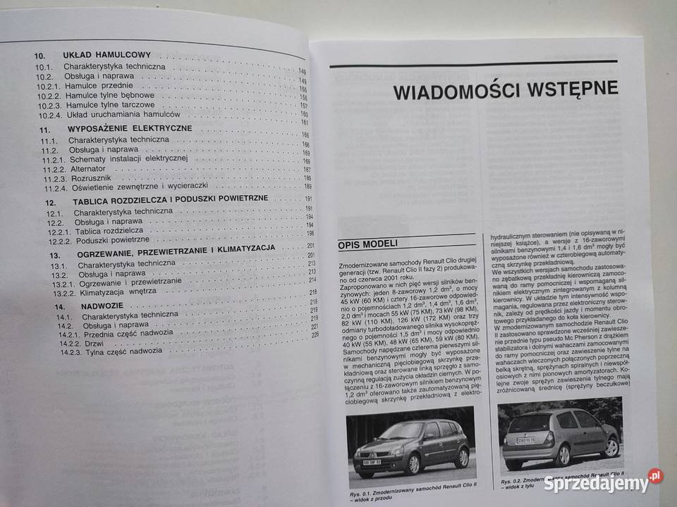 Renault Clio II WKŁ książka Myszków sprzedam