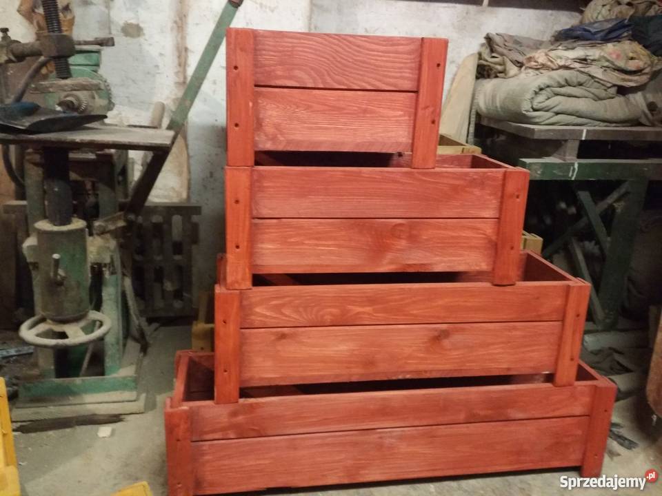 Doniczka donica ogrodowa drewniana Woźniki