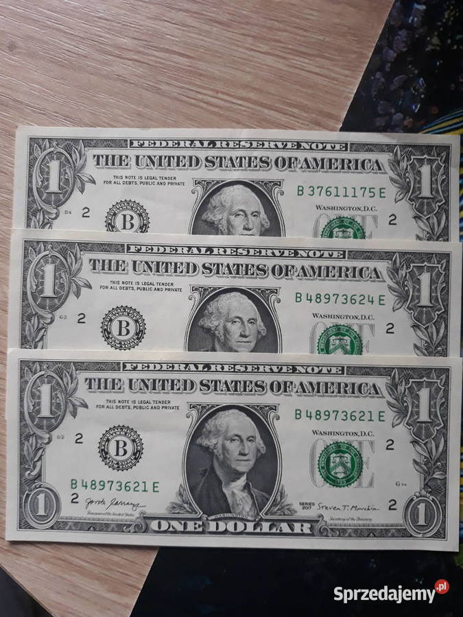 3 x 1 Dolar G Washington 2017 r mennicze każdy Kolekcje Konin