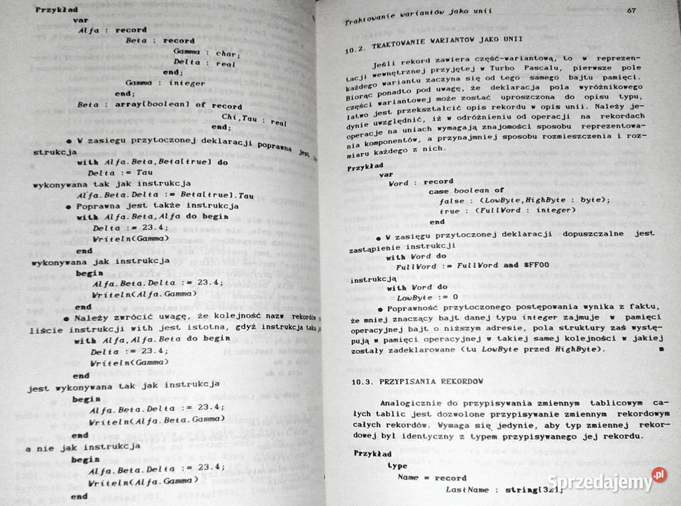 Turbo Pascal wersja 30 Mikrokomputery Jan miękka Chełm