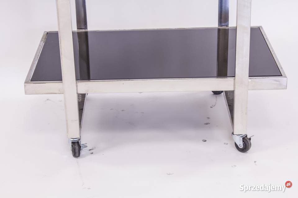 Stolik na kółkach barek na alkohol glamour chrom Limanowa
