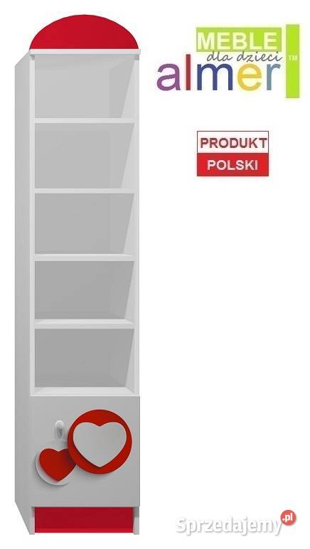 CZERWONE SERCE 12 N4 regał dziecięcy 40x40 w190 Łowicz