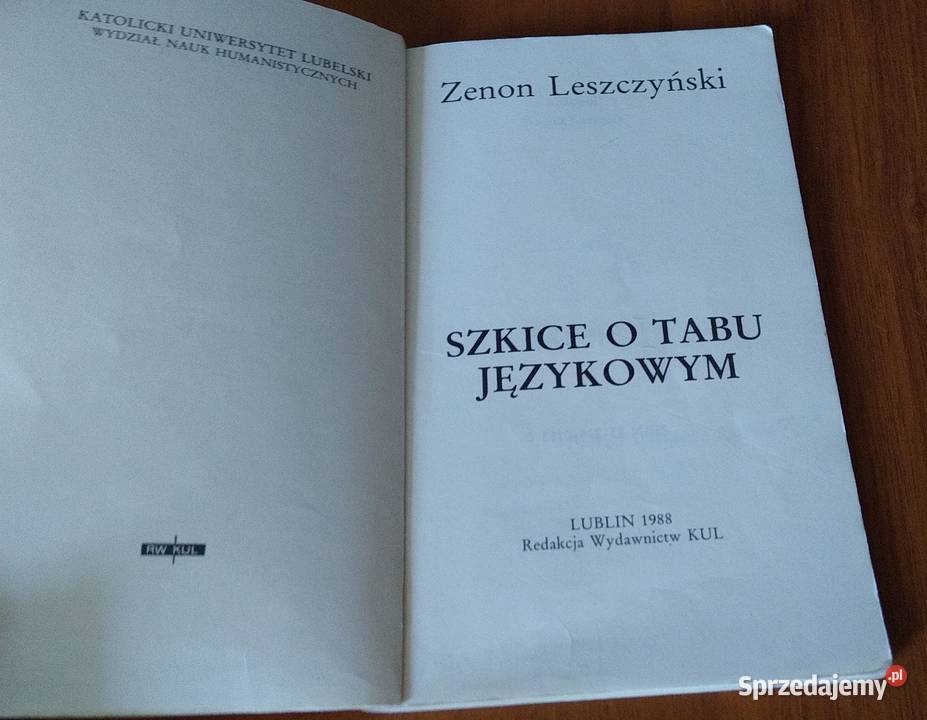 Szkice o tabu językowym Zenon Leszczyński Gdańsk
