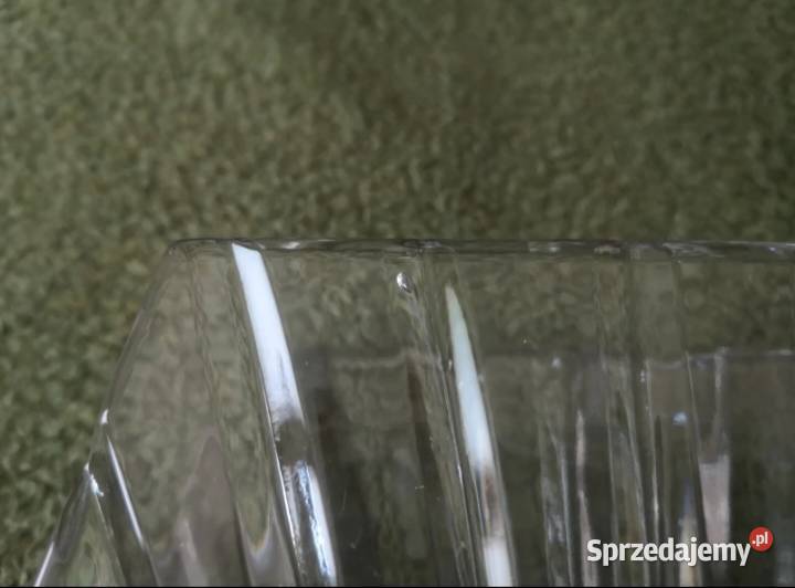 Masywny serwetnik kryształowy American Cut Katowice