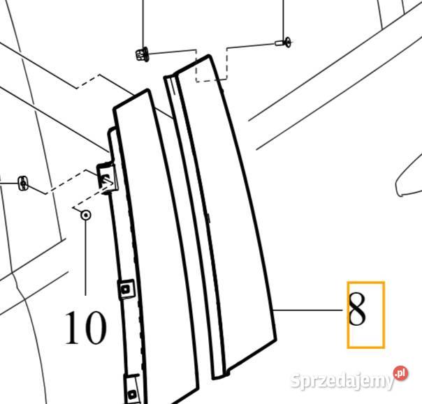 VOLVO C40 listwa ozdobna slupka B drzwi prawy Gadgety motoryzacyjne Bielany Wrocławskie