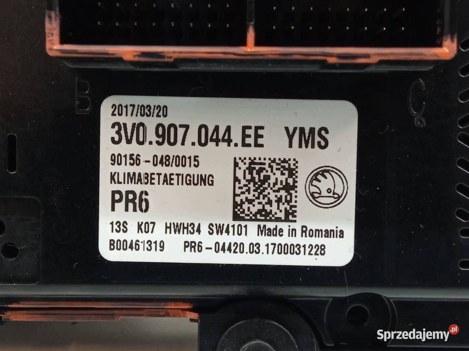 PANEL NAWIEWU 3V0907044EE Skoda Superb III Rok produkcji 2017