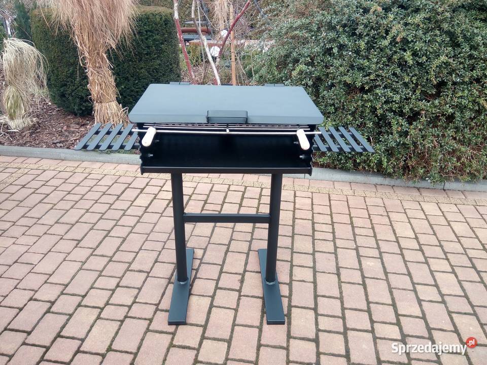 Solidny grill ogrodowy blacha 4 mm z pokrywą Damasławek sprzedam