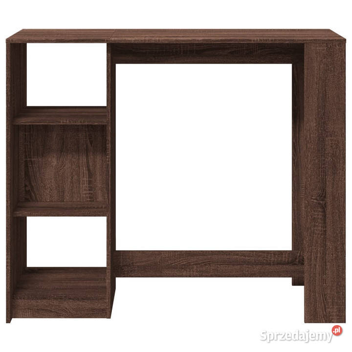 Stolik barowy z regałem brązowy dąb 124x46x1035 Warszawa