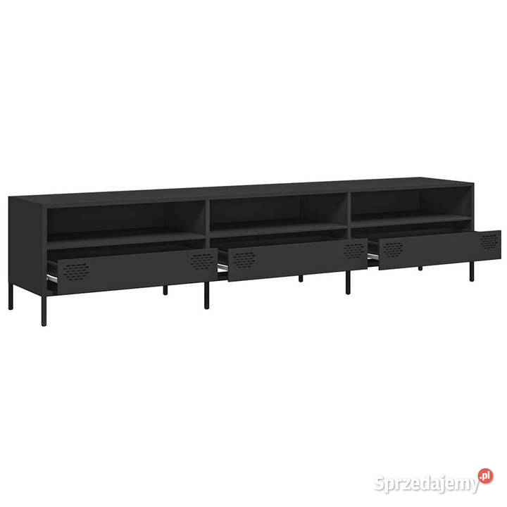 Szafka RTV czarna 202x39x435 stal walcowana na RTV Warszawa