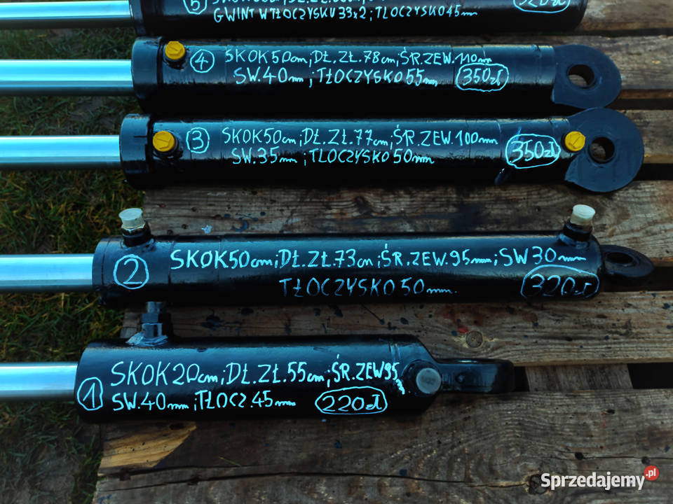 Siłownik hydrauliczny dwustronny sów 50 łuparka