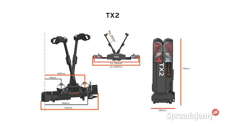 Bagażnik Platforma rowerowa SPINDER TX2 LED Rybnik