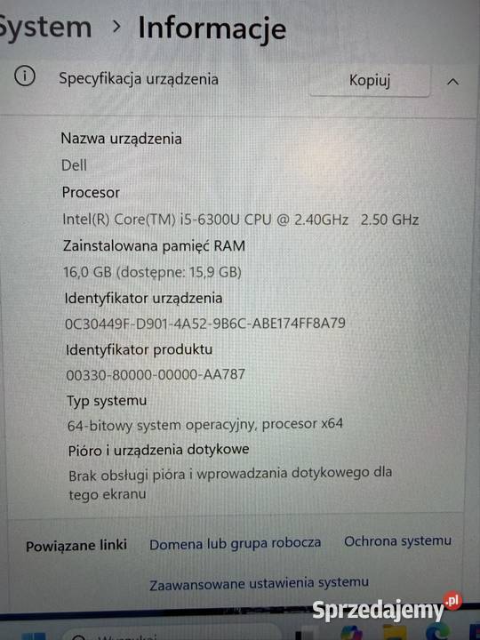Laptop 156 cala Dell Latitude 7480 podkarpackie Rzeszów
