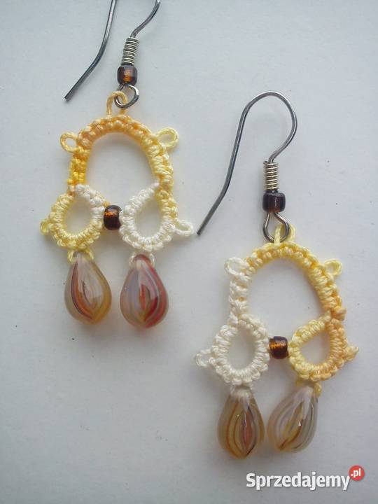 Kolczyki frywolitkowe