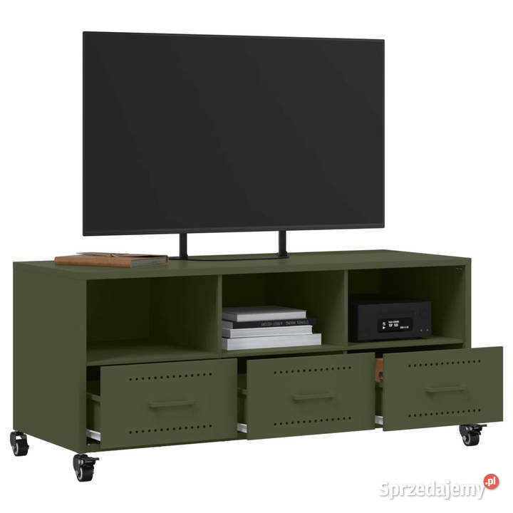 Szafka RTV oliwkowa 1005x39x435 stal WM846696 mazowieckie Warszawa