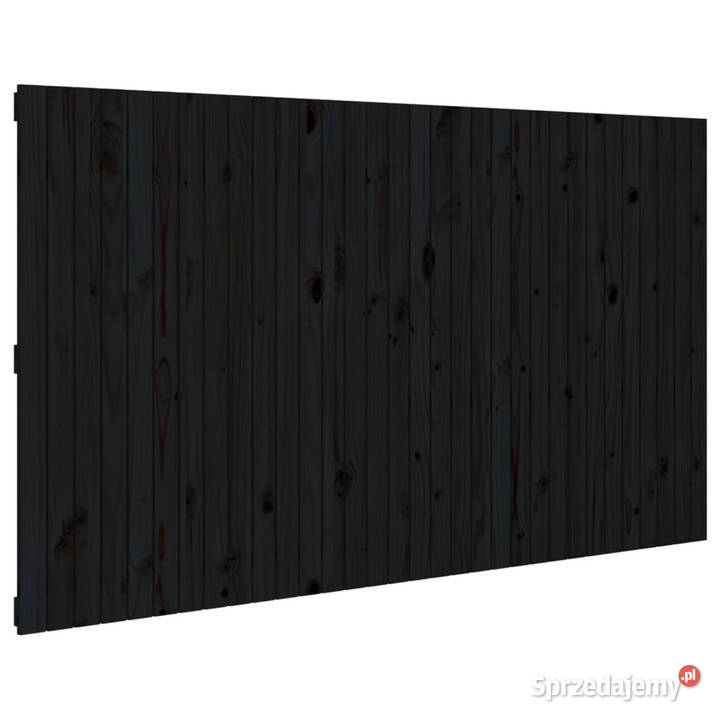 Wezgłowie łóżka czarne 204x3x110 lite drewno mazowieckie Warszawa