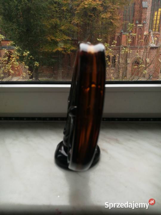 Świecznik rogi Huta Wołomin Porcelana i szkło