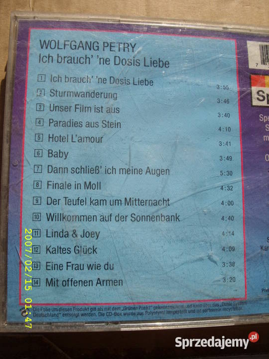 Pop CD WOLFGANG PETRY4 Plyty CD CD Wołów sprzedam