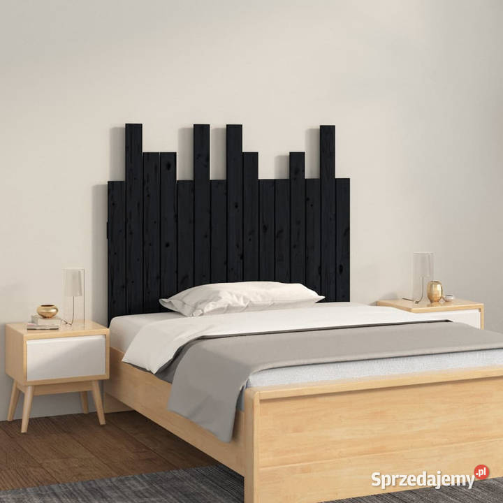 Wezgłowie łóżka czarne 955x3x80 lite drewno Warszawa sprzedam