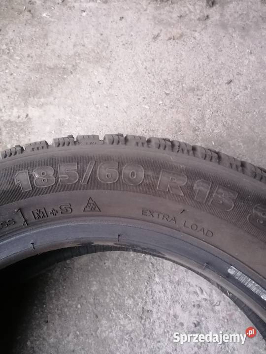 Opony zimowe 185 60 15 dwie sztuki 7 mm dolnośląskie Dobrzykowice