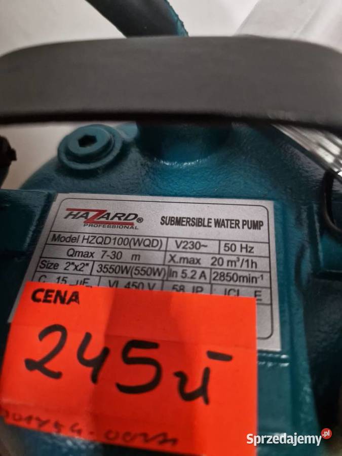 POMPA DO SZAMBA WODY Z ROZDRABNIACZEM WKRĘTKA sprzedam