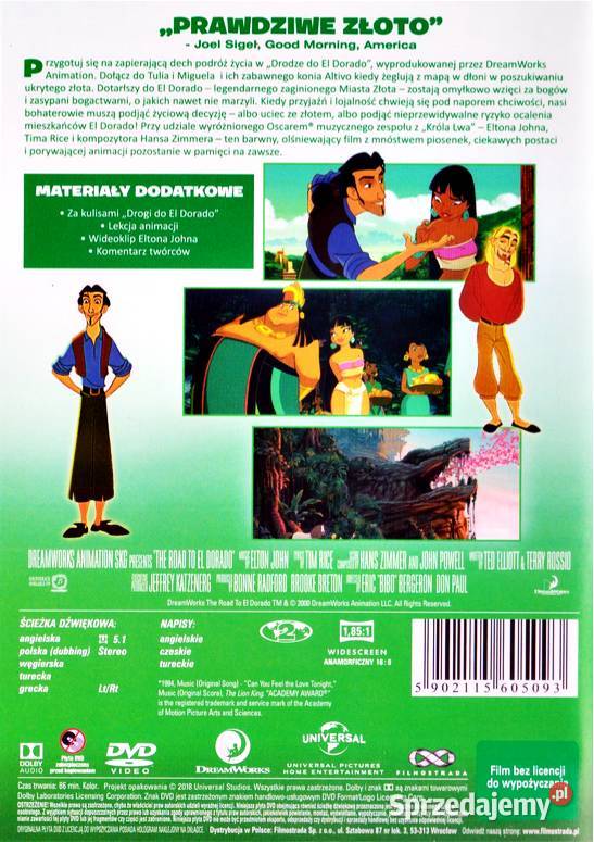 DROGA DO EL DORADO EDYCJA LIMITOWANA 3 KARTY DVD