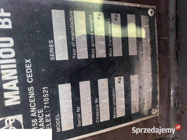 Manitou 626 CZĘŚCI Jastrzębniki