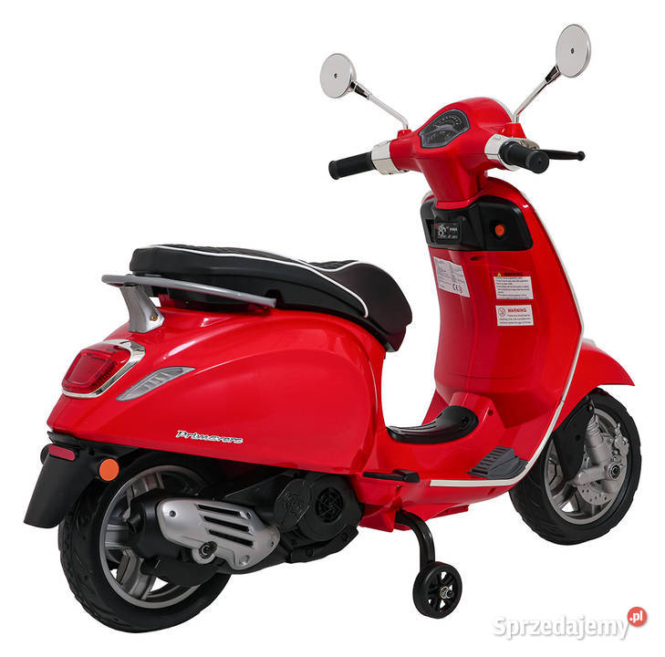 Pojazd Skuter Vespa ROMA Czerwony autko na 12kg Łopuszno