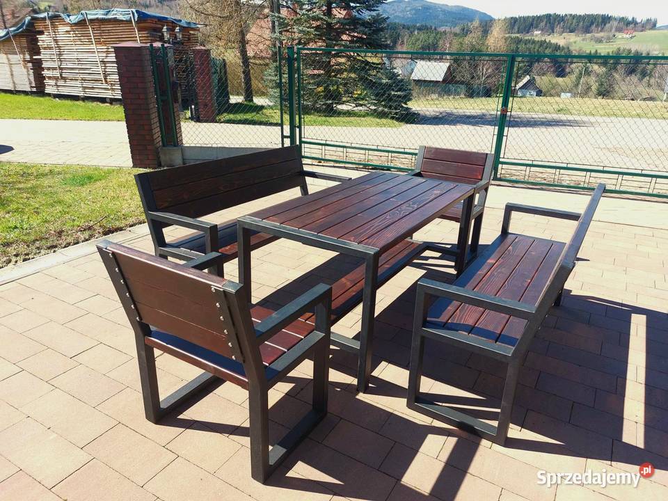 Meble ogrodowe loft metalowe nogi Stara Wieś