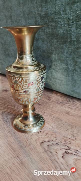Zjawiskowy Wazon Vintage z Indii Ręcznie Wąbrzeźno